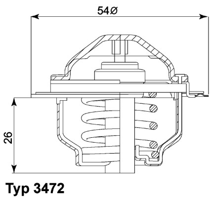 347287D WAHLER Термостат, охлаждающая жидкость