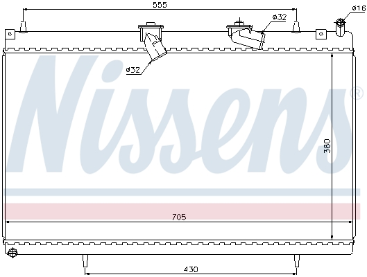 63619 NISSENS Радиатор, охлаждение двигателя