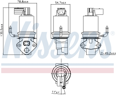 98201 NISSENS Клапан AGR