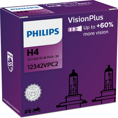 12342VPC2 PHILIPS H4 light bulb