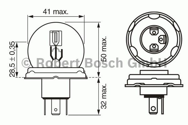 1987302023 BOSCH лампочка R2