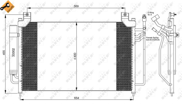 35881 NRF Радиатор кондиционера