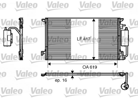 817809 VALEO Конденсатор, кондиционер