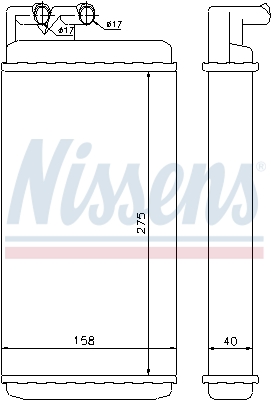 70220 NISSENS Теплообменник, отопление салона