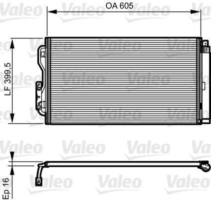 814191 VALEO Конденсатор, кондиционер