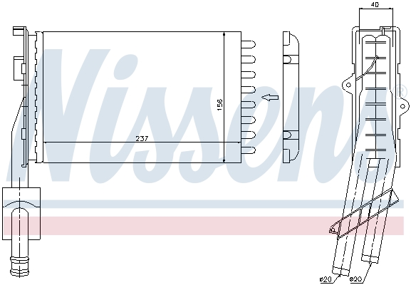 73352 NISSENS Радиатор печки