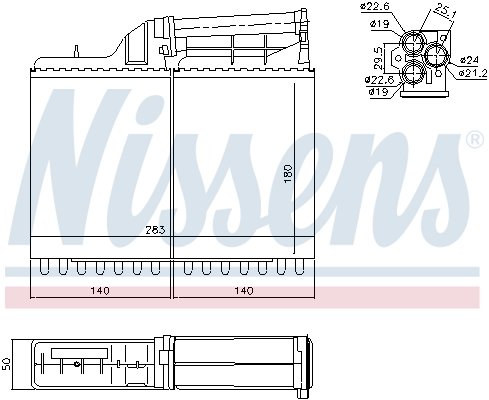 70502 NISSENS Радиатор печки
