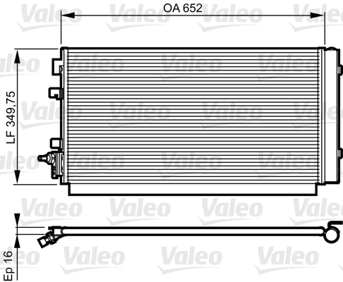 814187 VALEO Радиатор кондиционера