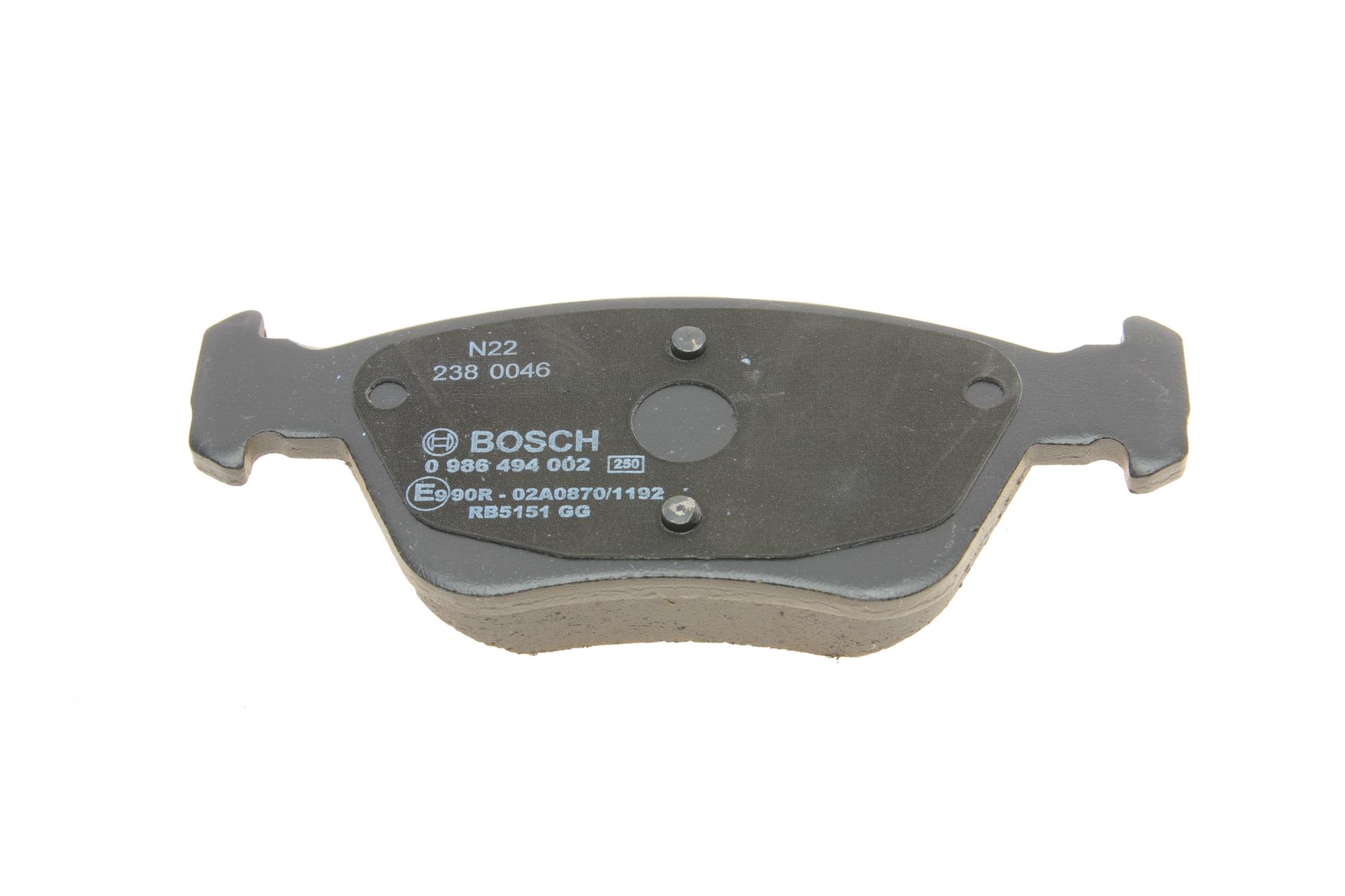 0986494002 BOSCH Колодки тормозные (передние) MB E-class (W210)/C-class (W202) 95-02