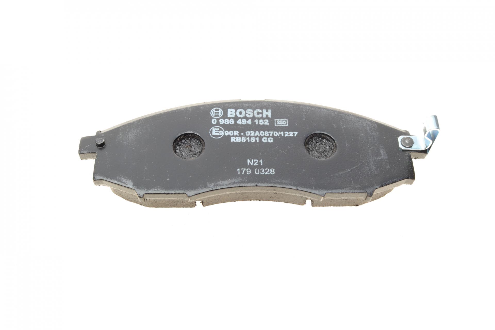 0986494152 BOSCH Комплект тормозных колодок, дисковый тормоз