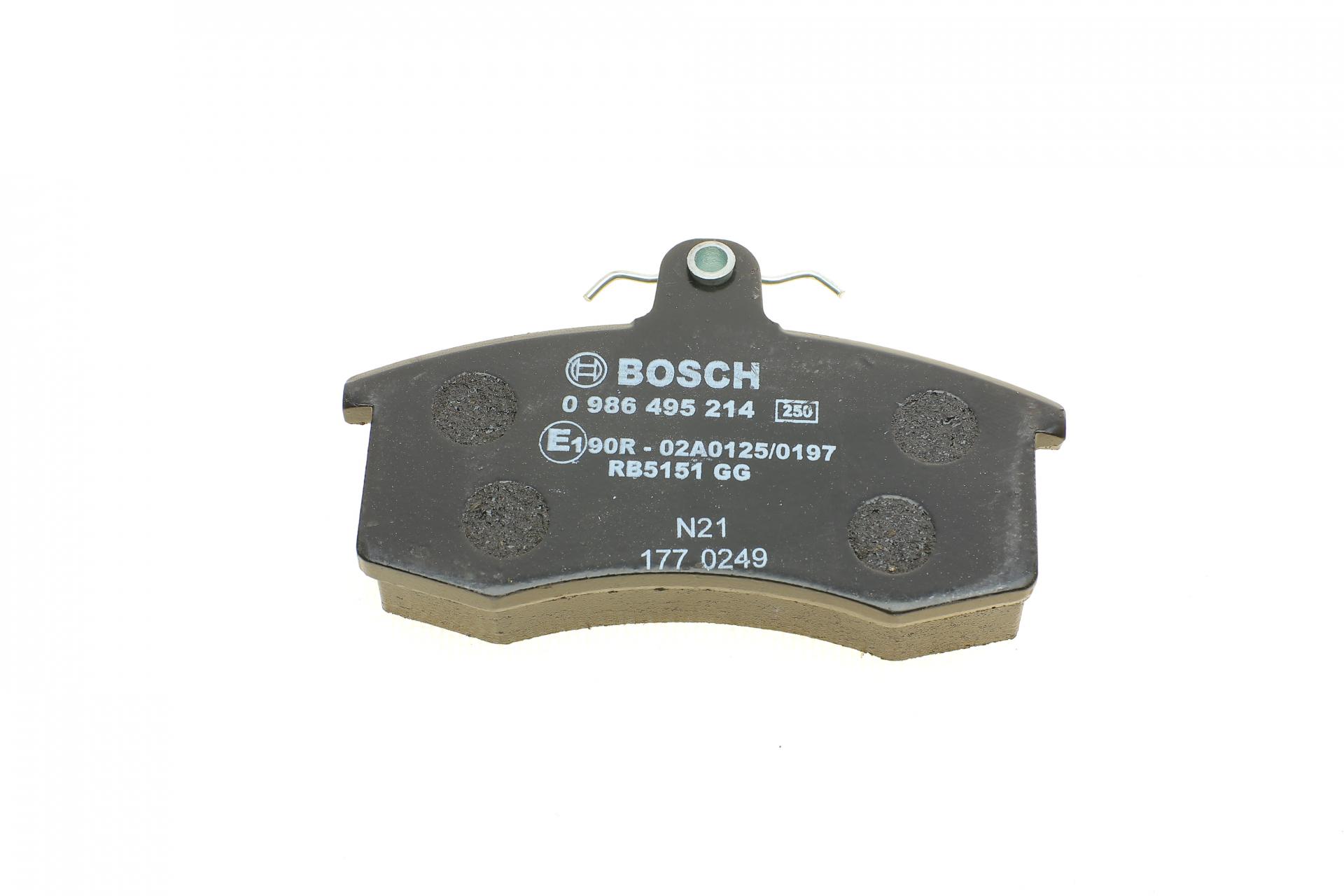 0986495214 BOSCH Комплект тормозных колодок, дисковый тормоз