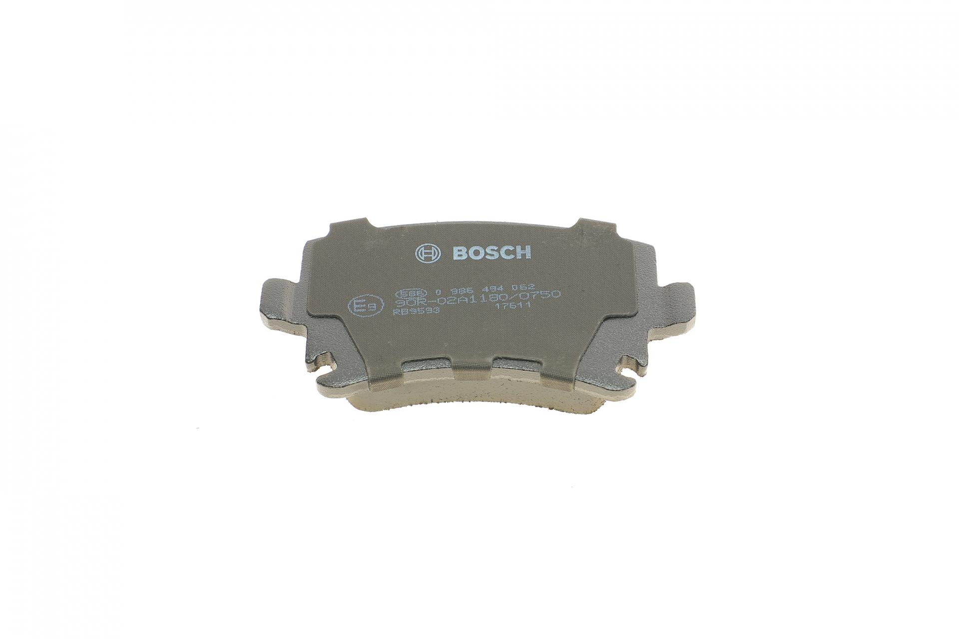 0986494062 BOSCH Комплект тормозных колодок, дисковый тормоз