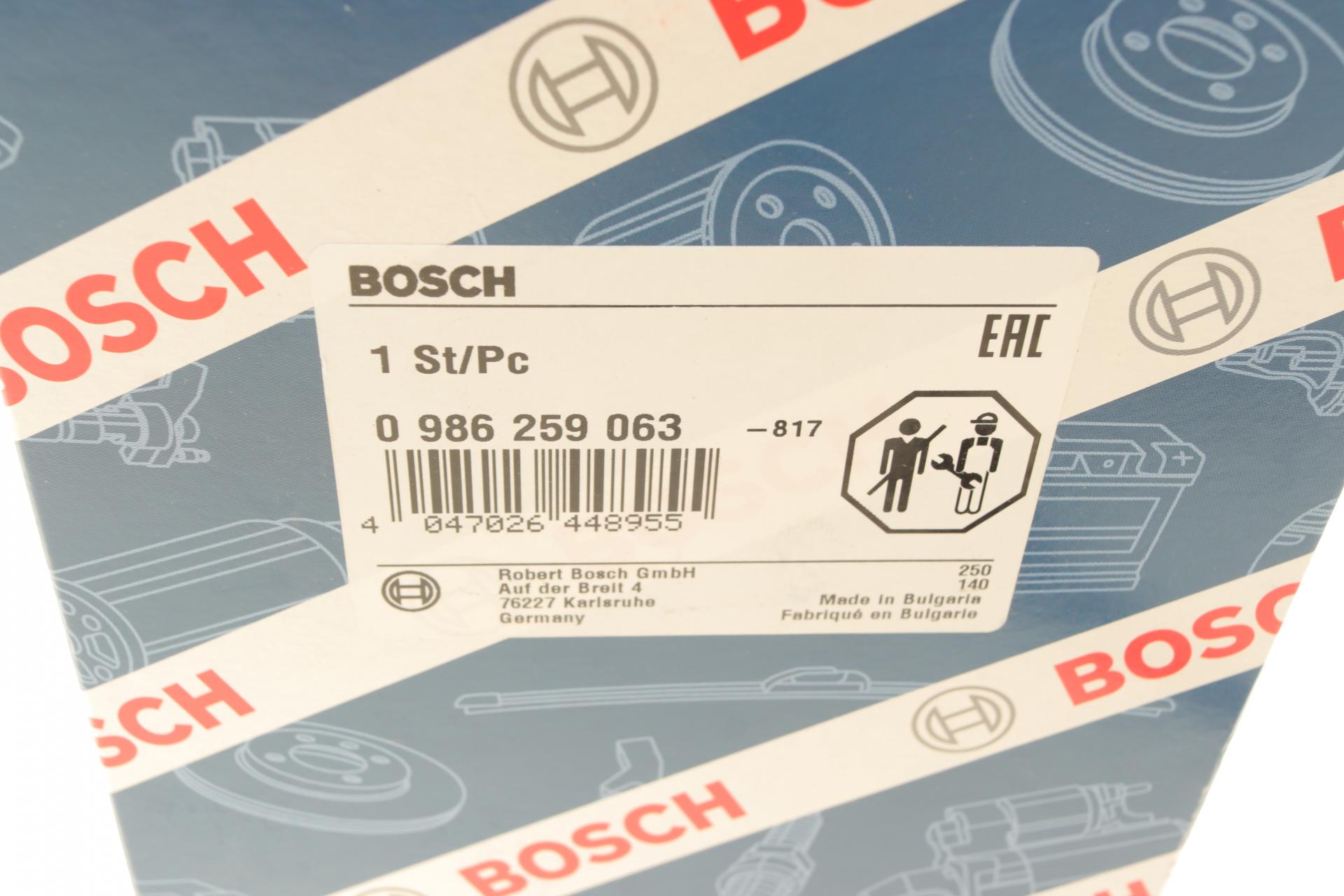 0986259063 BOSCH Датчик температуры ОГ (перед турбиной) VW Caddy III 1.9/2.0 TDI 04-10