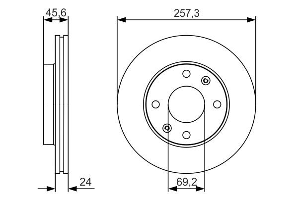 0986479S03 BOSCH Тормозной диск