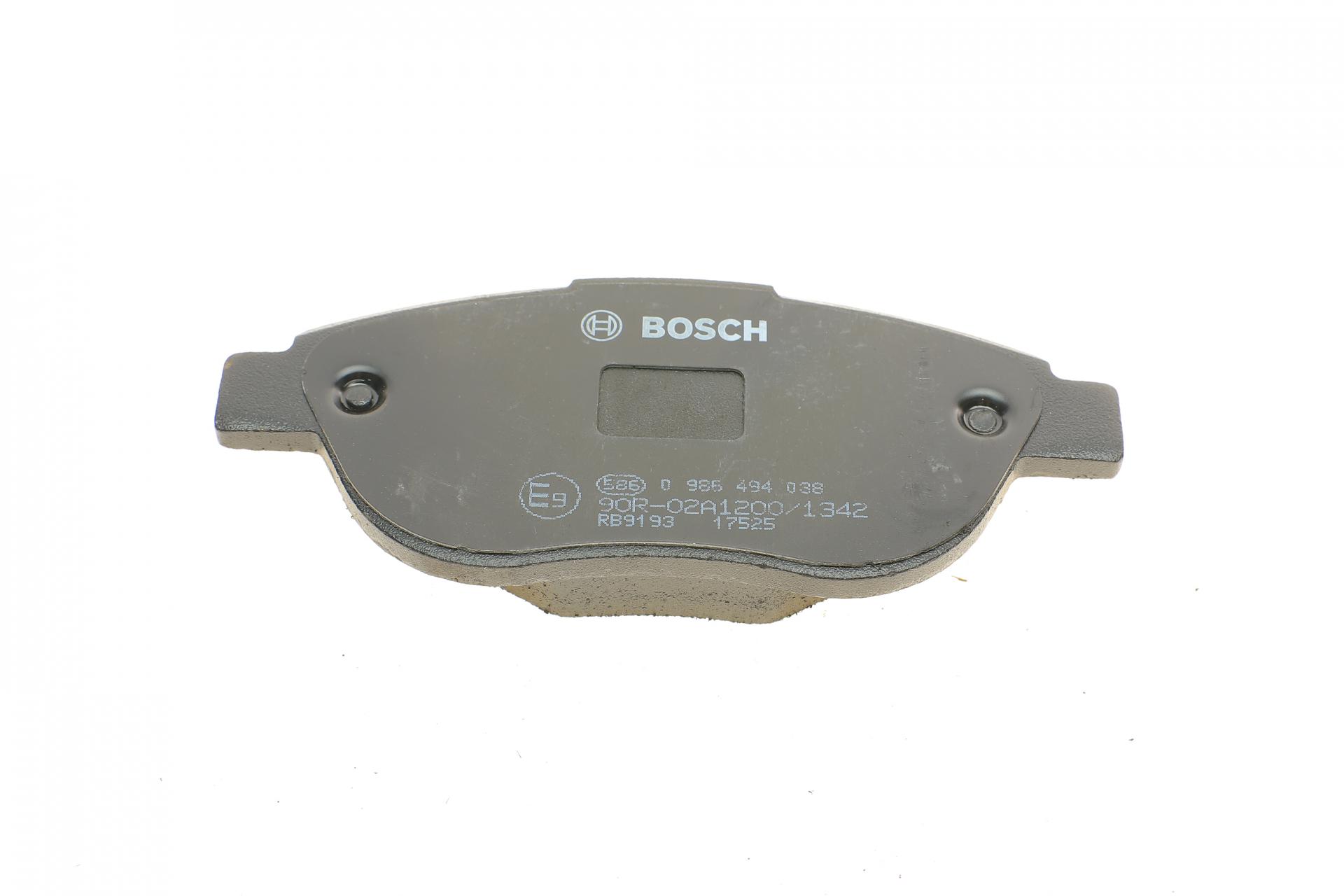 0986494038 BOSCH Комплект тормозных колодок, дисковый тормоз