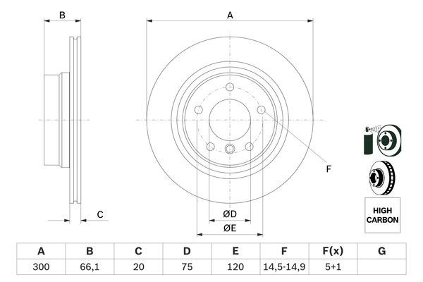 0986479218 BOSCH Тормозной диск