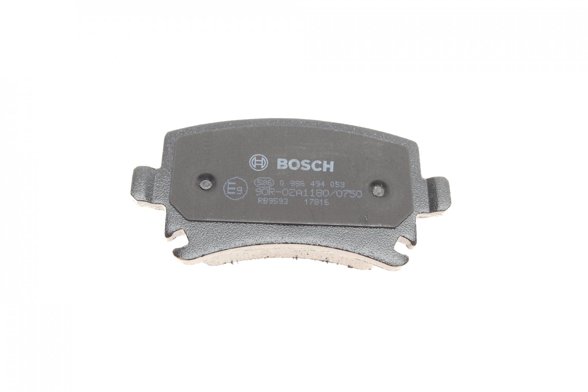 0986494053 BOSCH Колодки тормозные (задние) Audi A3/A4/A6/TT/Skoda Octavia/SuperB/VW Caddy/Golf/Passat B6/Touran 03-