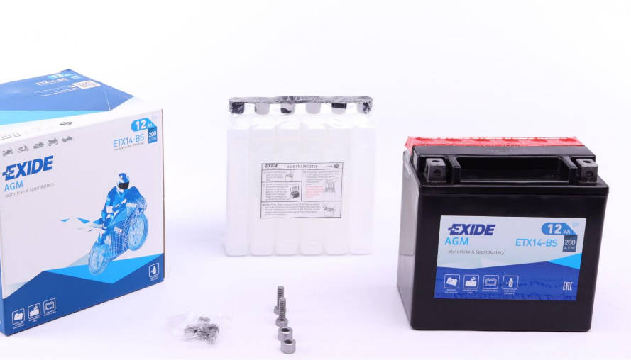 ETX14BS EXIDE Аккумулятор   12Ah-12v Exide AGM (ETX14-BS) (150х87х145) L, EN200