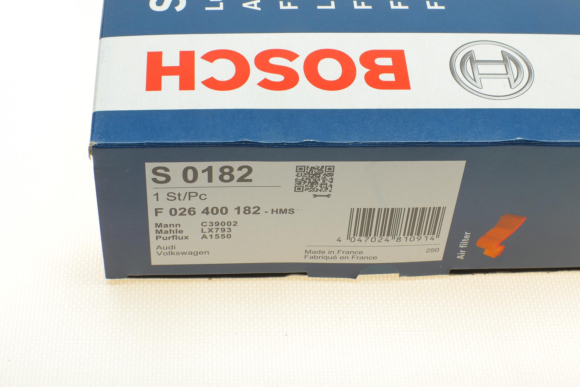 F026400182 BOSCH Воздушный фильтр