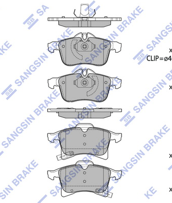 SP1703 SANGSIN Тормозные колодки