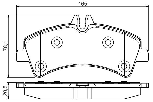 0986495099 BOSCH Комплект тормозных колодок, дисковый тормоз