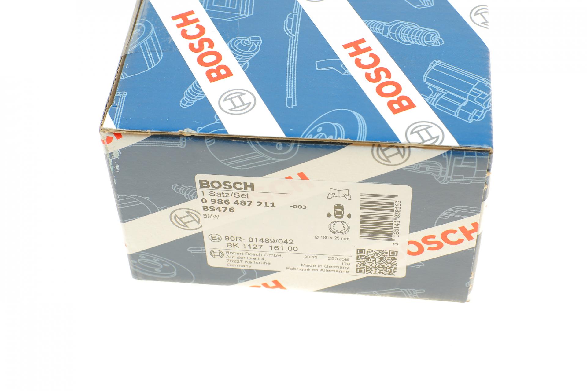 0986487211 BOSCH Комплект тормозных колодок, стояночная тормозная система