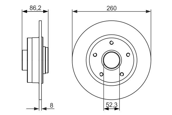 0986479684 BOSCH Тормозной диск