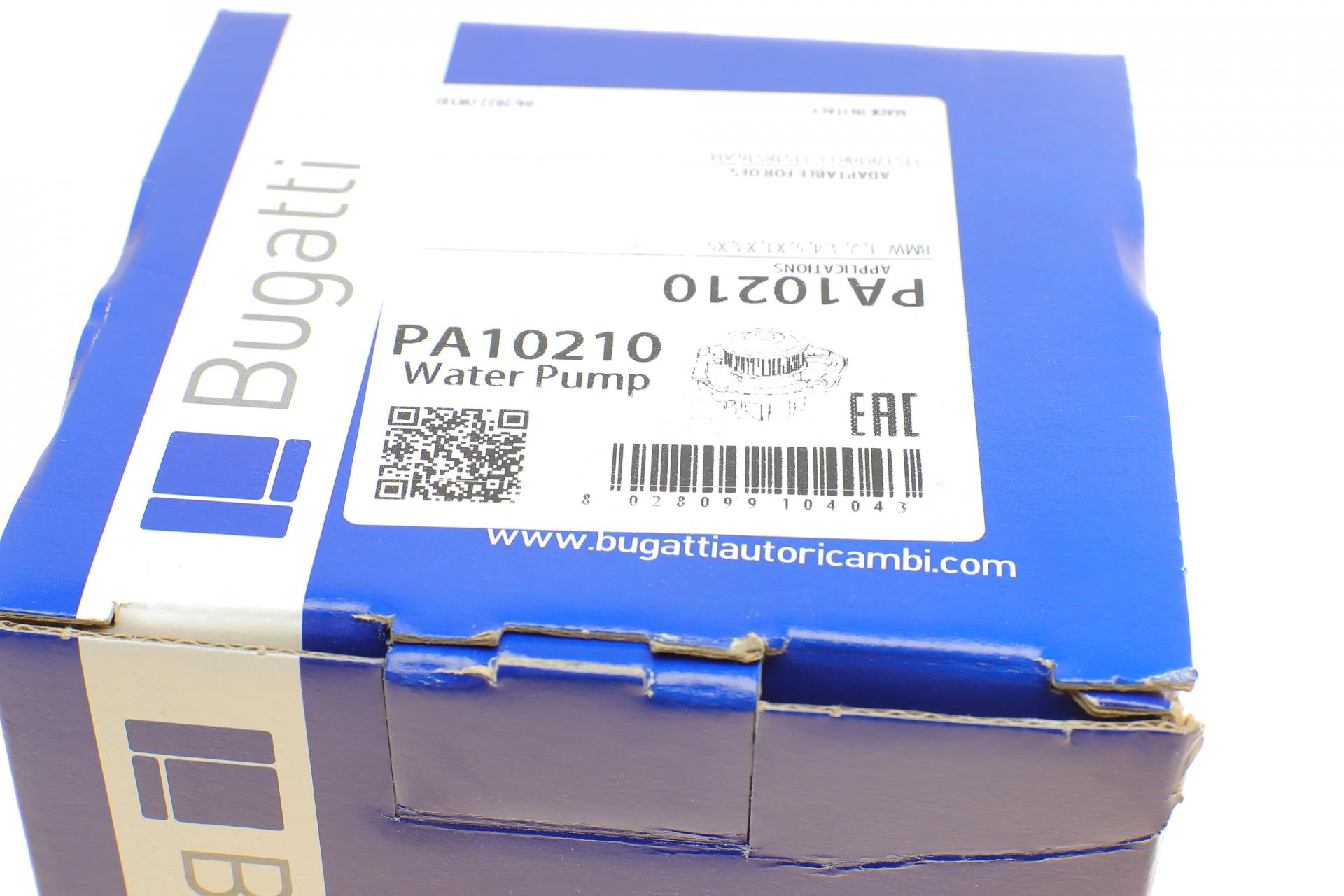 PA10210 BUGATTI Помпа воды BMW 3 (E90/F30)/5 (F10/F07)/X5 (F15) 2.0d 09- (B/B) (6 лоп) (N47/B47)