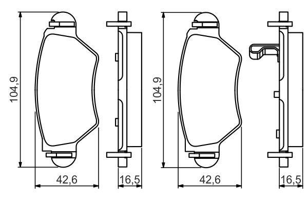 0986495250 BOSCH Комплект тормозных колодок, дисковый тормоз