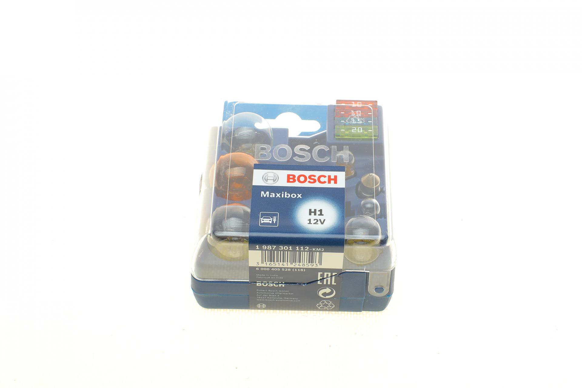 1987301112 BOSCH Комплект лампочек H1 12V (H1,C5W, P21W, PY21W, R5W, T4W, W5W,P21/5W, предохранитель 10A/15A/20A)