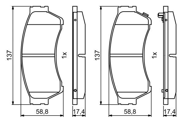 0986494860 BOSCH Колодки тормозные (передние) Mazda 6 07-13