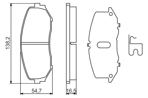 0986494241 BOSCH Комплект тормозных колодок, дисковый тормоз