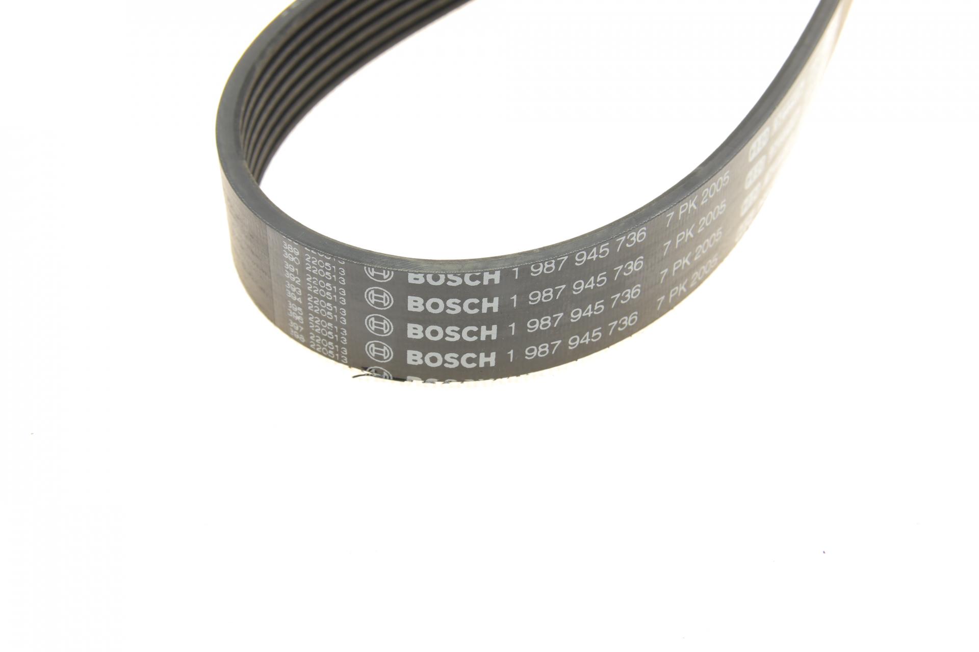 1987945736 BOSCH Ремень генератора MB E-class (W212)/S-class (W221) 09- (OM642) (7PK2005)