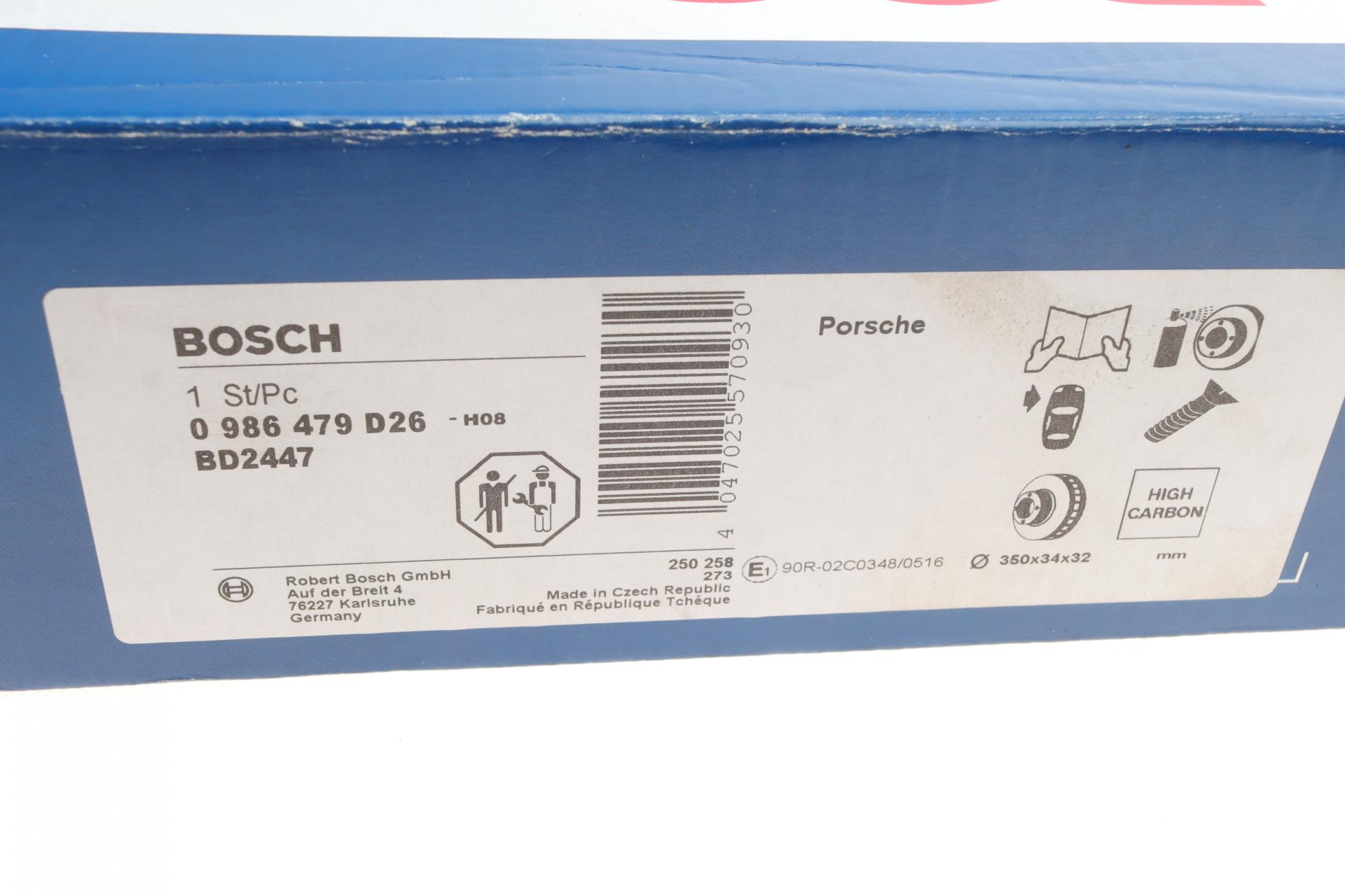 0986479D26 BOSCH Тормозной диск