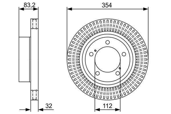 0986479V50 BOSCH Диск тормозной (передний) Toyota Sequoia/Tundra/Land Cruiser 07-- (354x32)