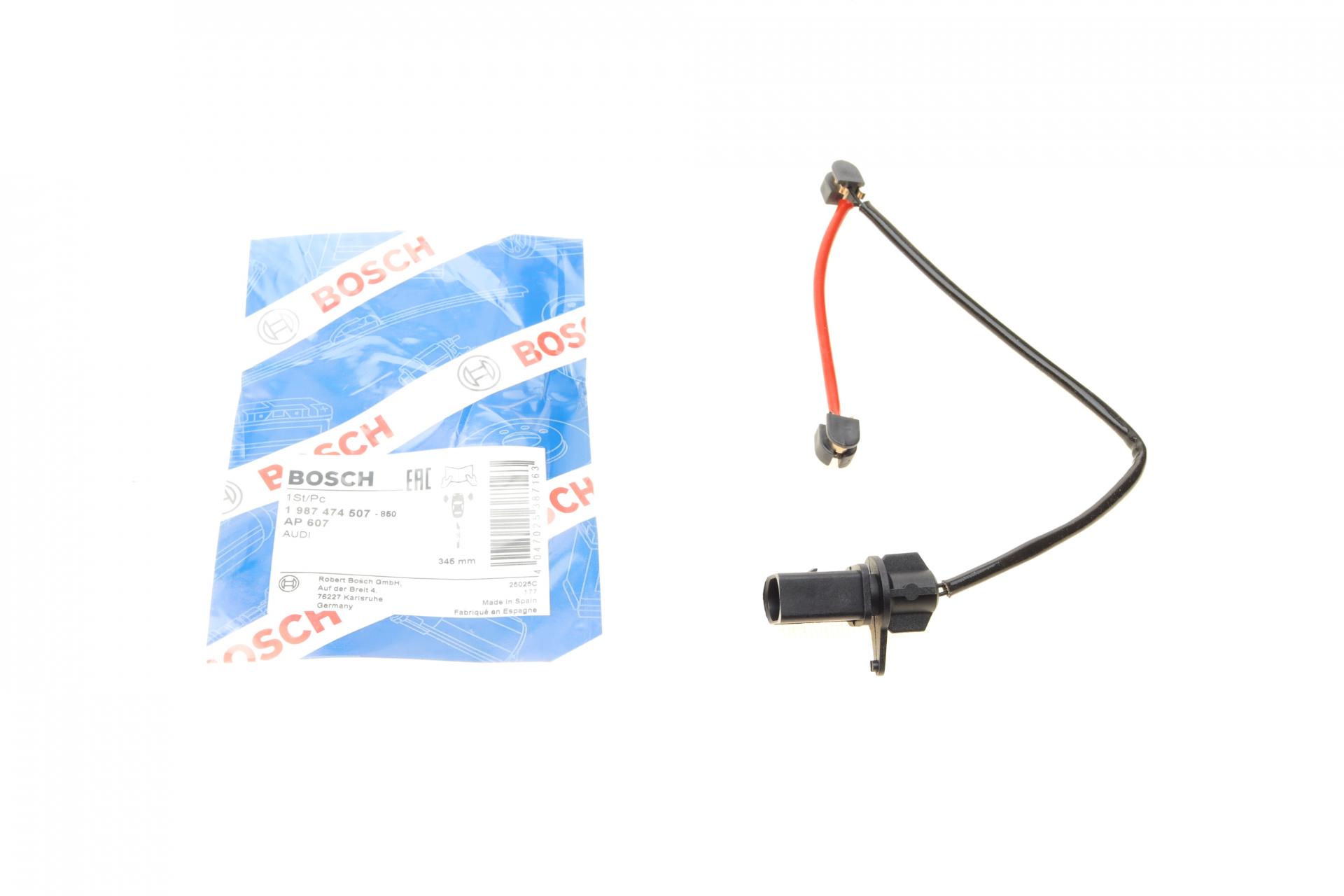 1987474507 BOSCH Датчик износа тормозных колодок (передних) Audi Q5 08-