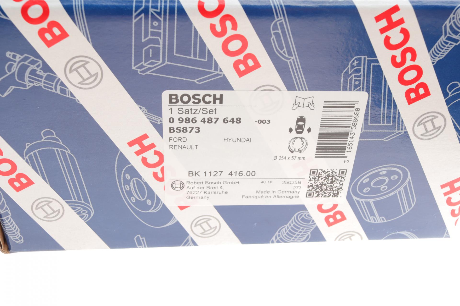 0986487648 BOSCH Комплект тормозных колодок