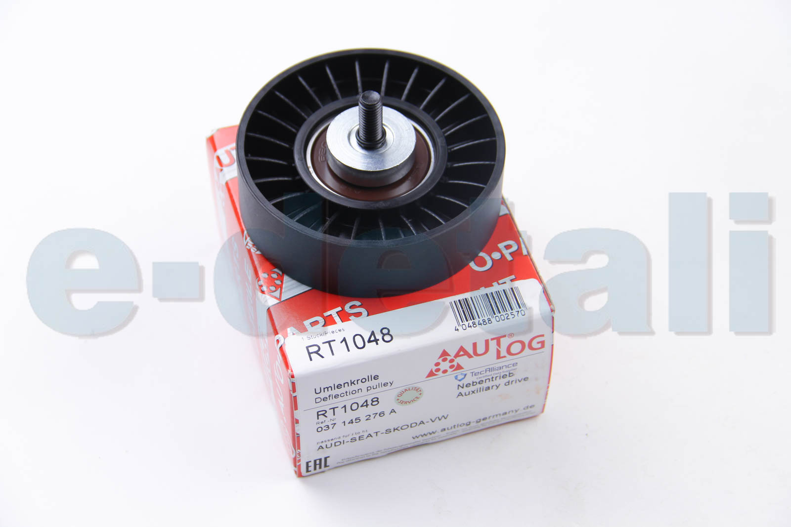 RT1048 AUTLOG Ролік гладкий 2.4D/2.5TDI/1.8/2.0/2.5 T4/LT II/Golf III/Passat B3 (направ)