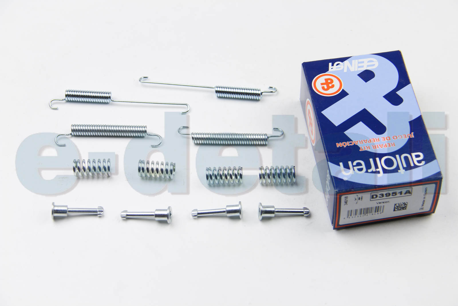 D3951A AUTOFREN SEINSA Комплект пружинок барабанных тормозов зад VOYAGER 95-08 180х30