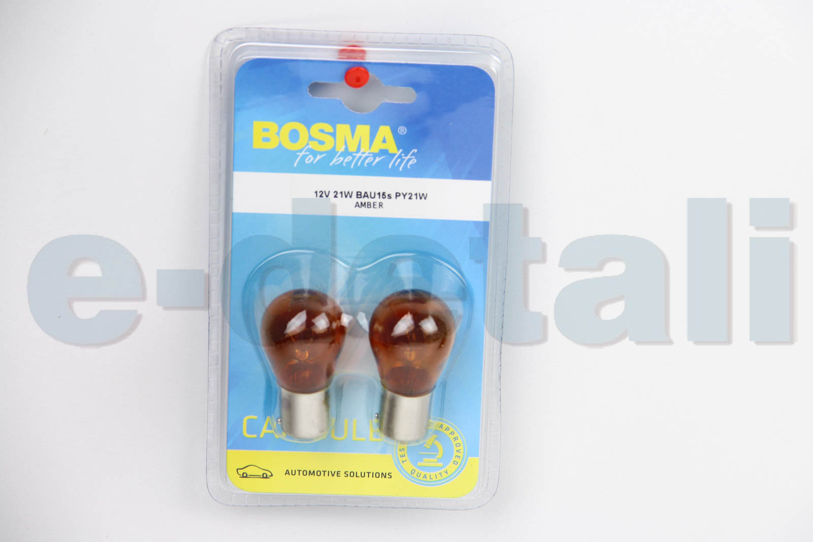 0287B BOSMA Автолампа BAU15S 12V 21W PY21W Янтарный BLISTER (2 шт)