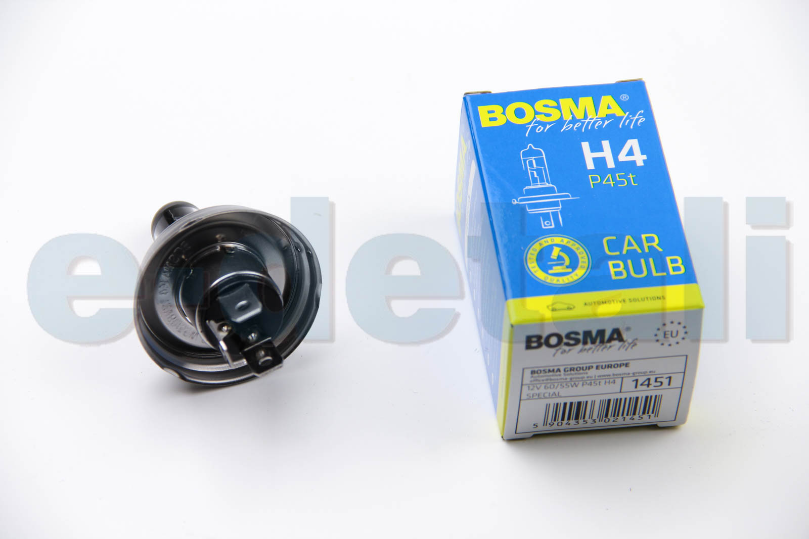 1451 BOSMA Автолампа H4 12V 60/55W P45T SPECIAL