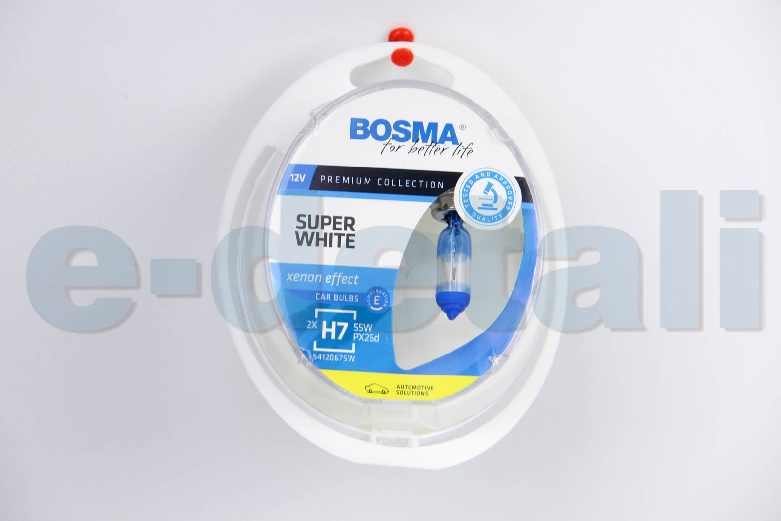 3691 BOSMA Автолампа H7 SUPER WHITE 12V 55W PX26D Упаковка 2шт