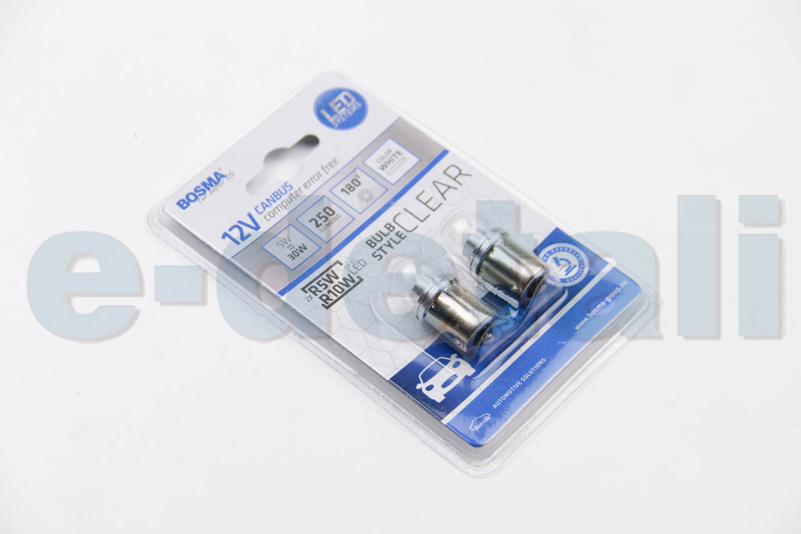 Автолампа BA15S BULB 12V 1xLED CREE3535 18x37MM WHITE 6000K CLEAR BULB STYLE CANBUS (2 шт)