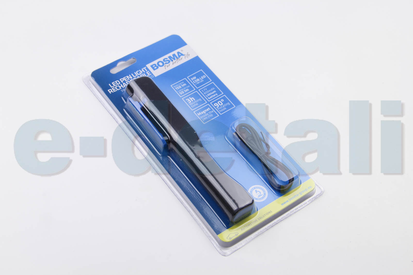 6773 BOSMA Фонарик LED 150 Lm PEN RECHARGEABLE (blister 1 pc)
