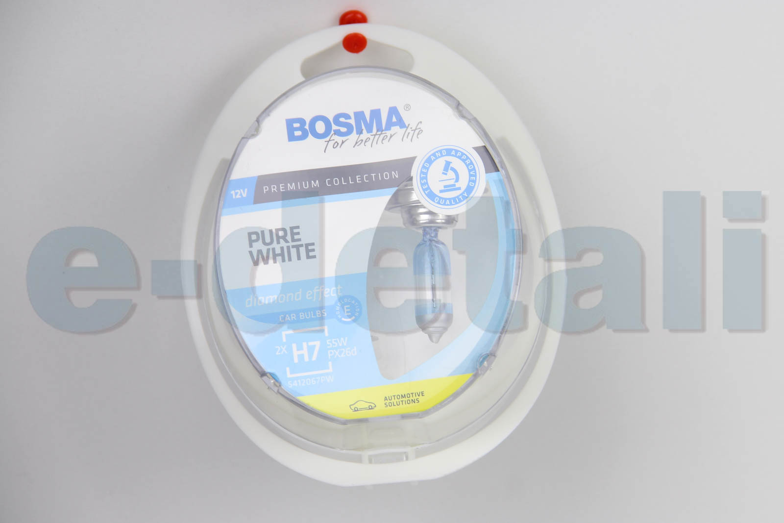 8894 BOSMA Автолампа H7 PURE WHITE 12V 55W PX26D Упаковка 2шт