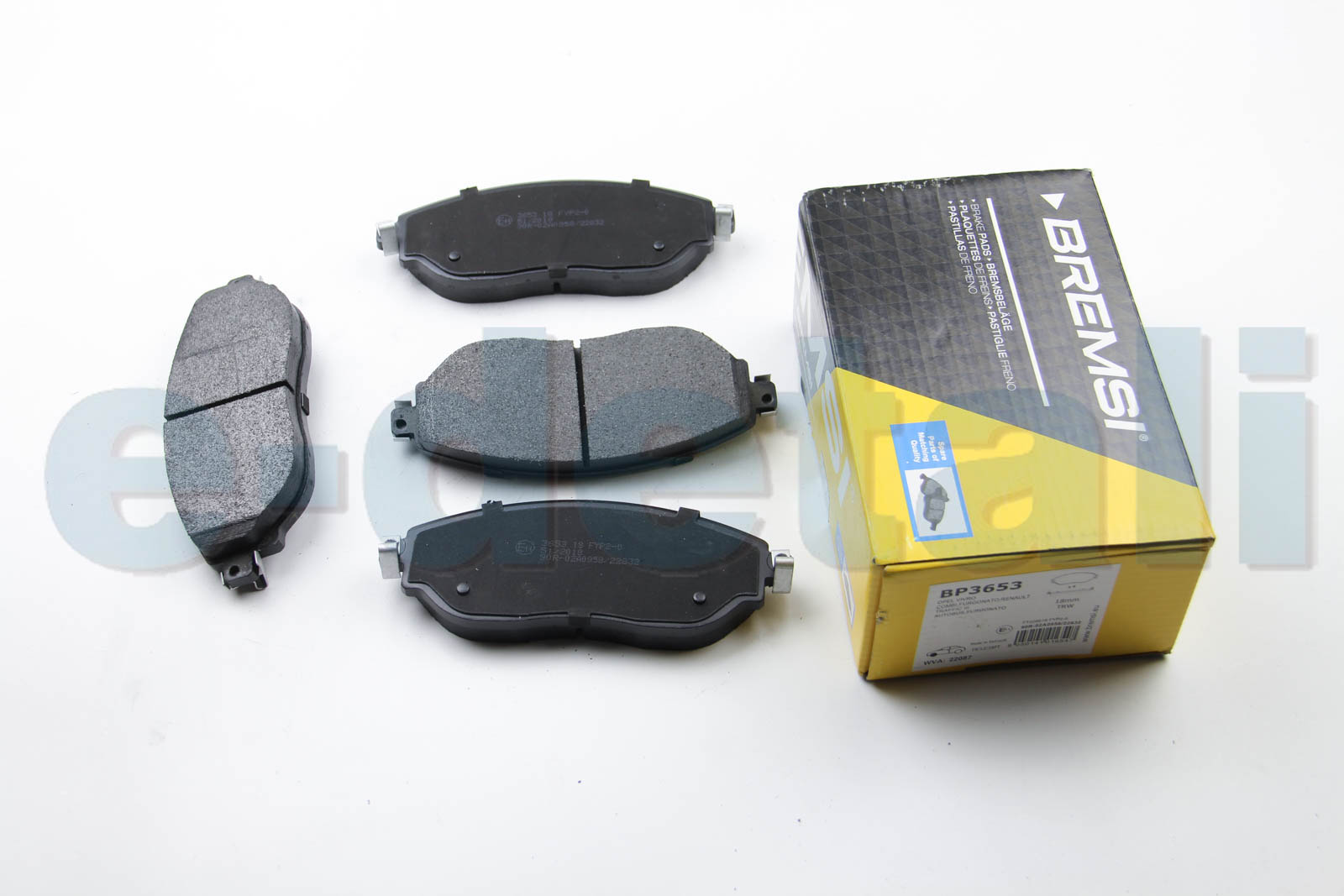 BP3653 BREMSI Тормозные колодки перед. Trafic/Vivaro 14-