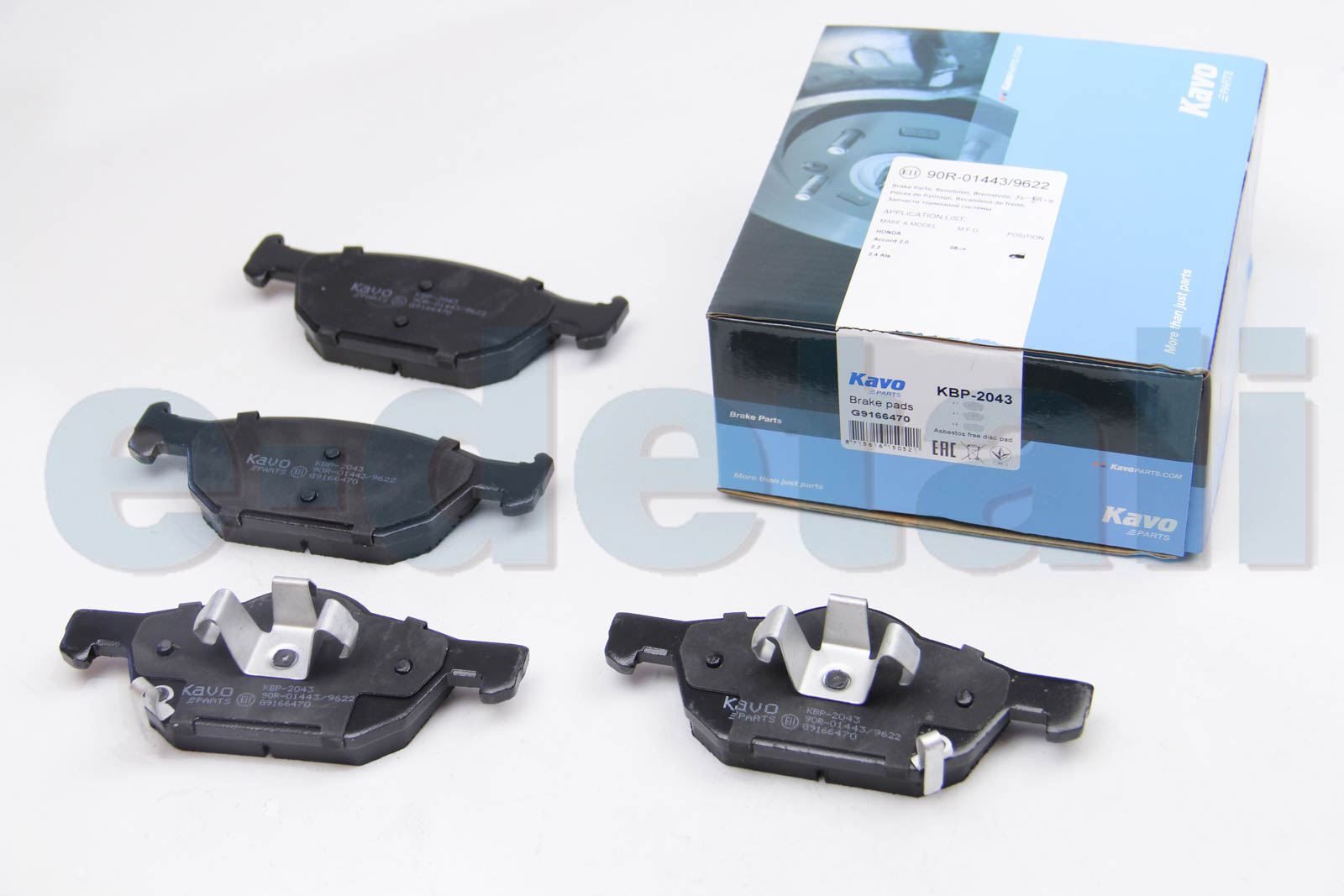 KBP2043 KAVO PARTS Комплект тормозных колодок, дисковый тормоз