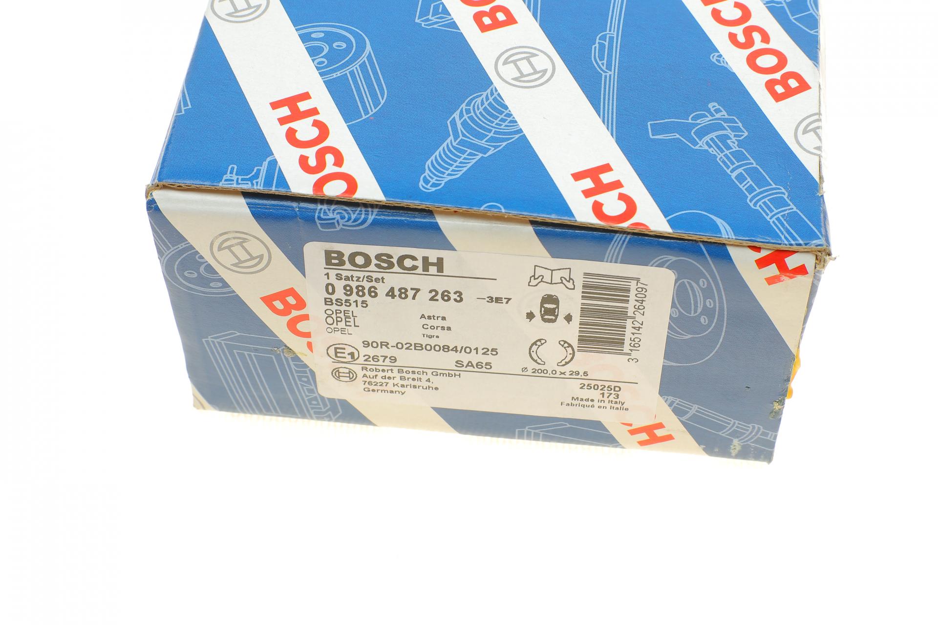 0986487263 BOSCH Комплект тормозных колодок