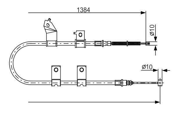 1987482082 BOSCH Трос, стояночная тормозная система